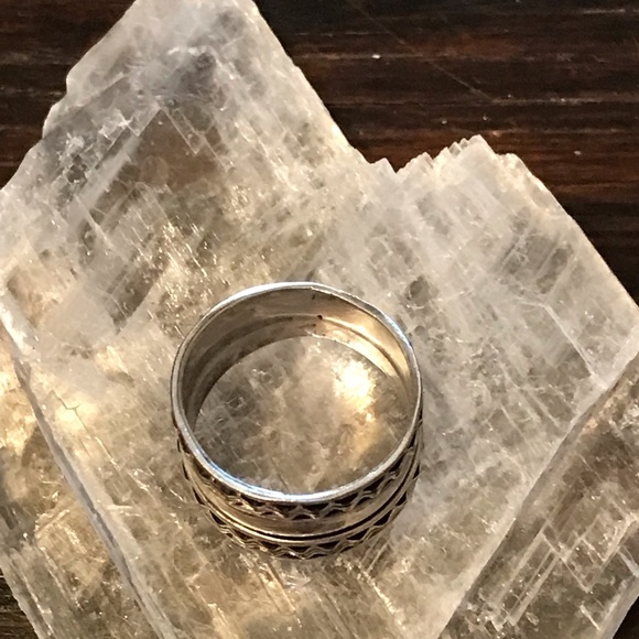 Vintage 90’s Sterling Silver Chunky Ring Size 5 3/4 - Picture 13 of 14